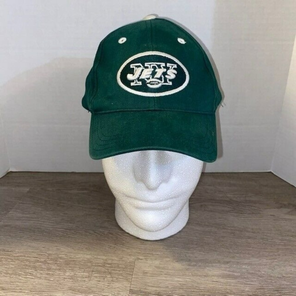 Vintage Logo Athletic New York Jets Hat 90s Spell Out Script Youth Kids Size